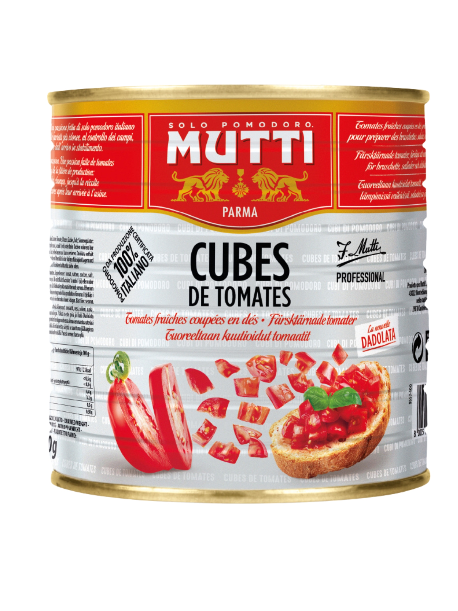 Cubes de tomate prédécoupés (3x2.4kg)